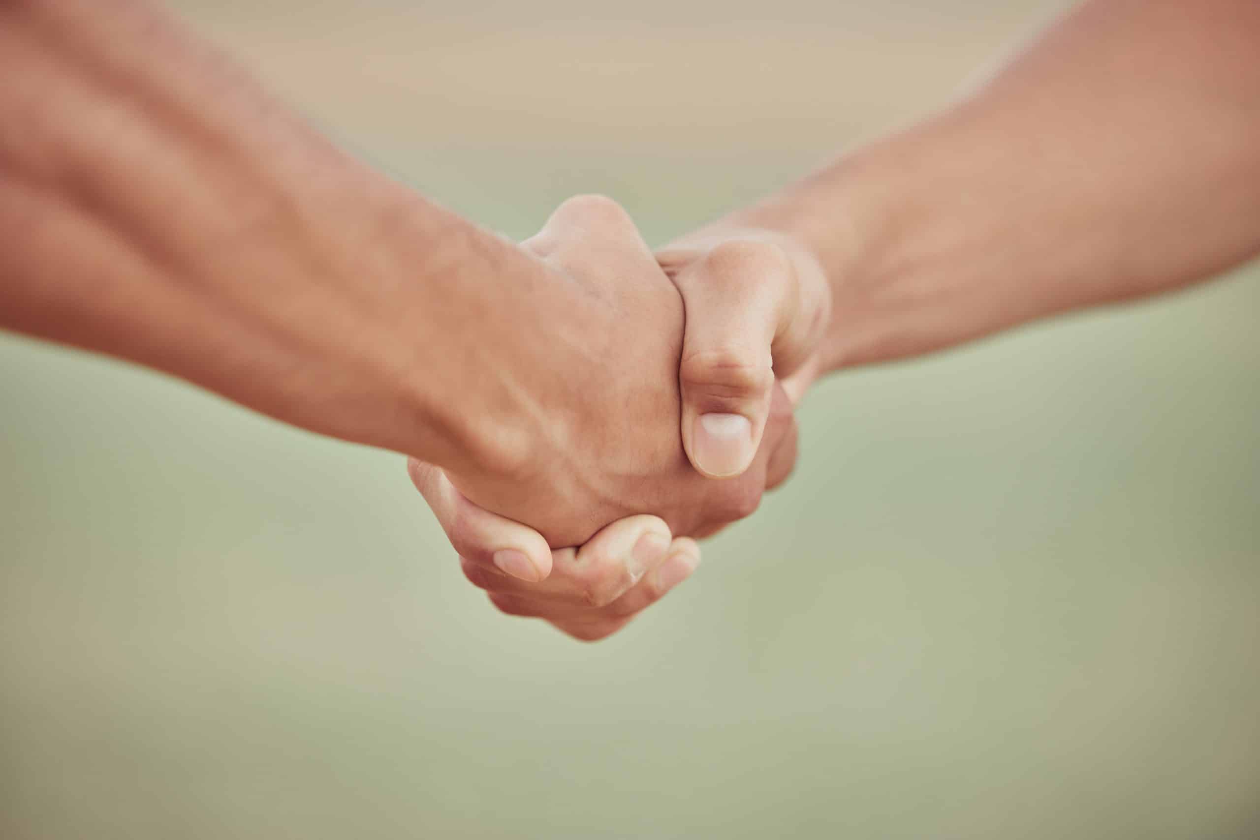 Two hands shaking