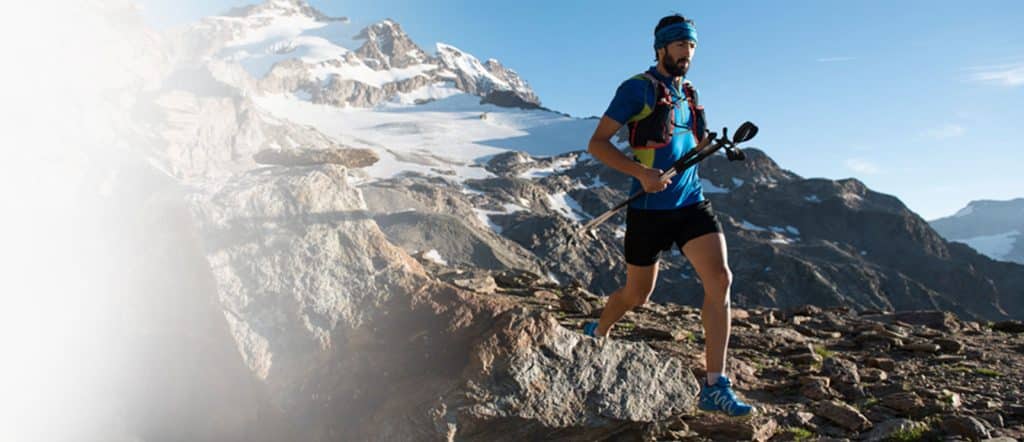 runner on-top of a mountain