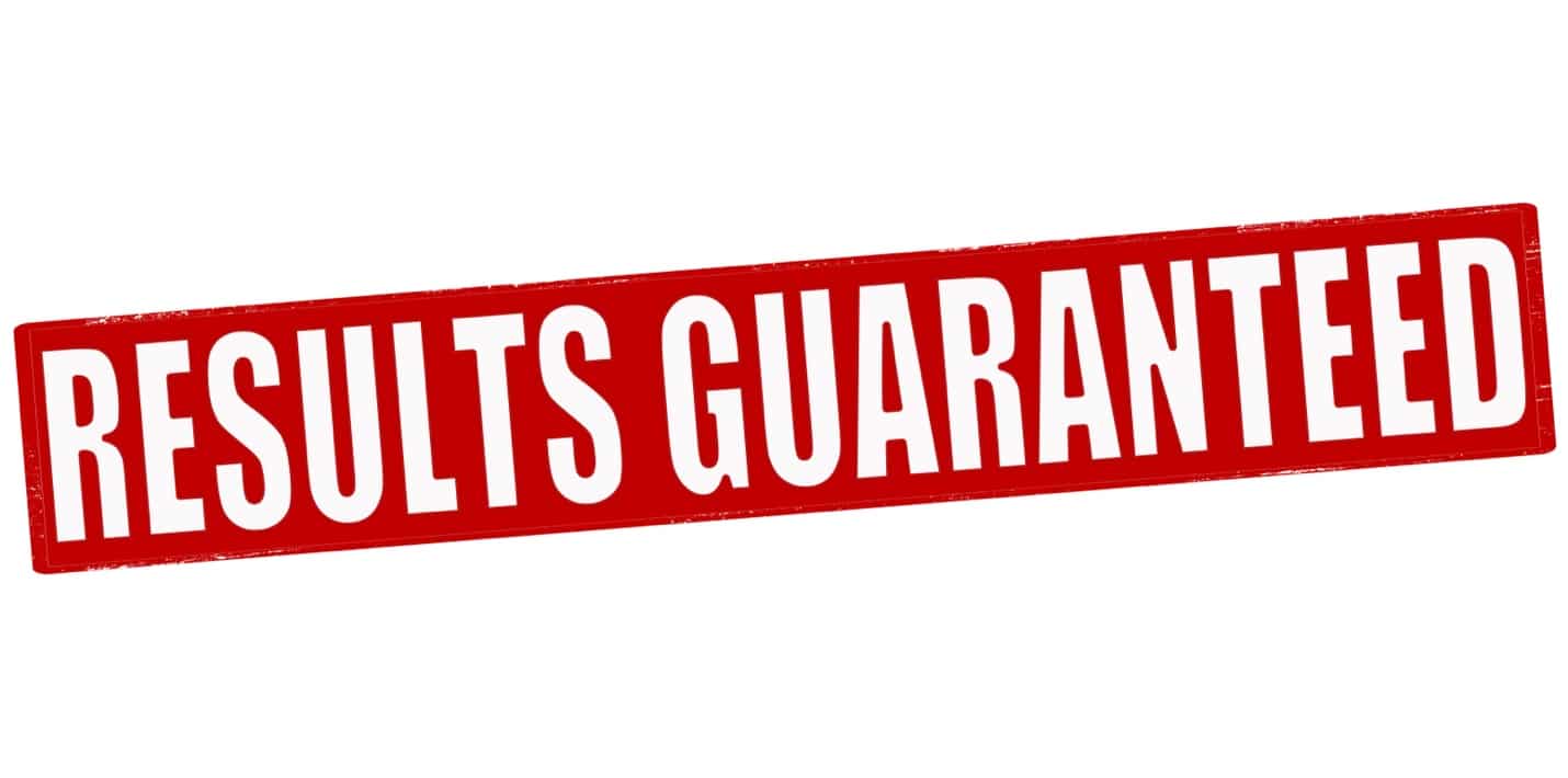 Graphic showing Results Guaranteed