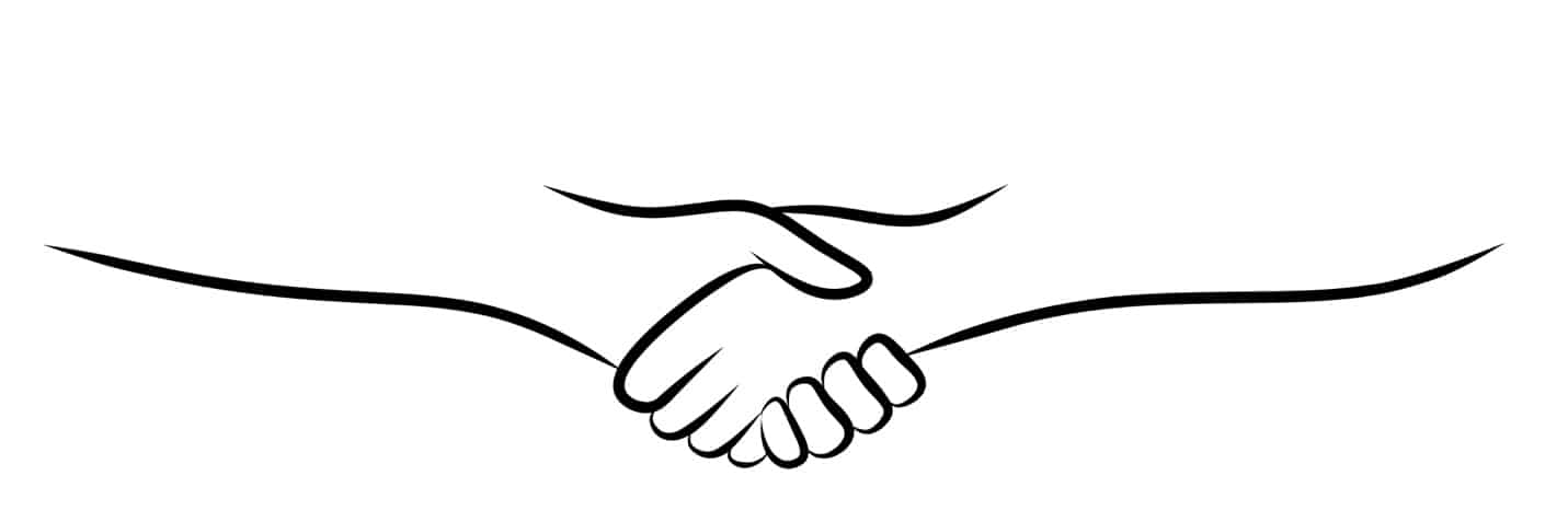 A close-up of a handshake

